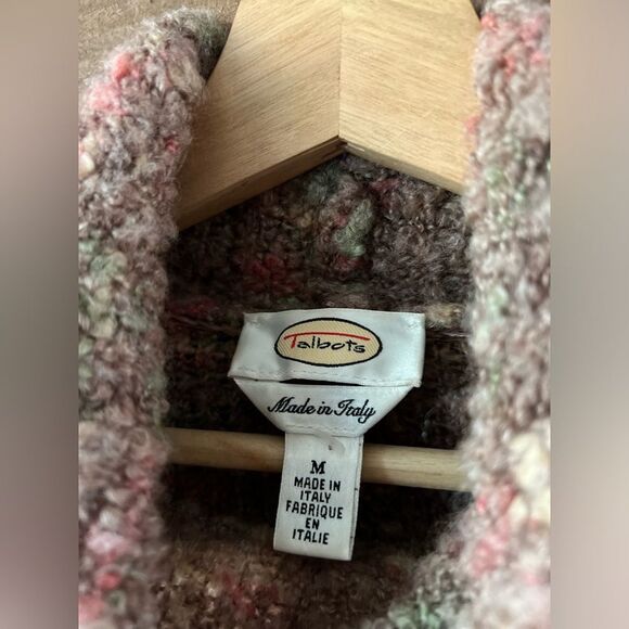 Talbots Wool Mohair Blend Turtleneck Sweater Multicolor Knit Made In Italy - Picture 2 of 11